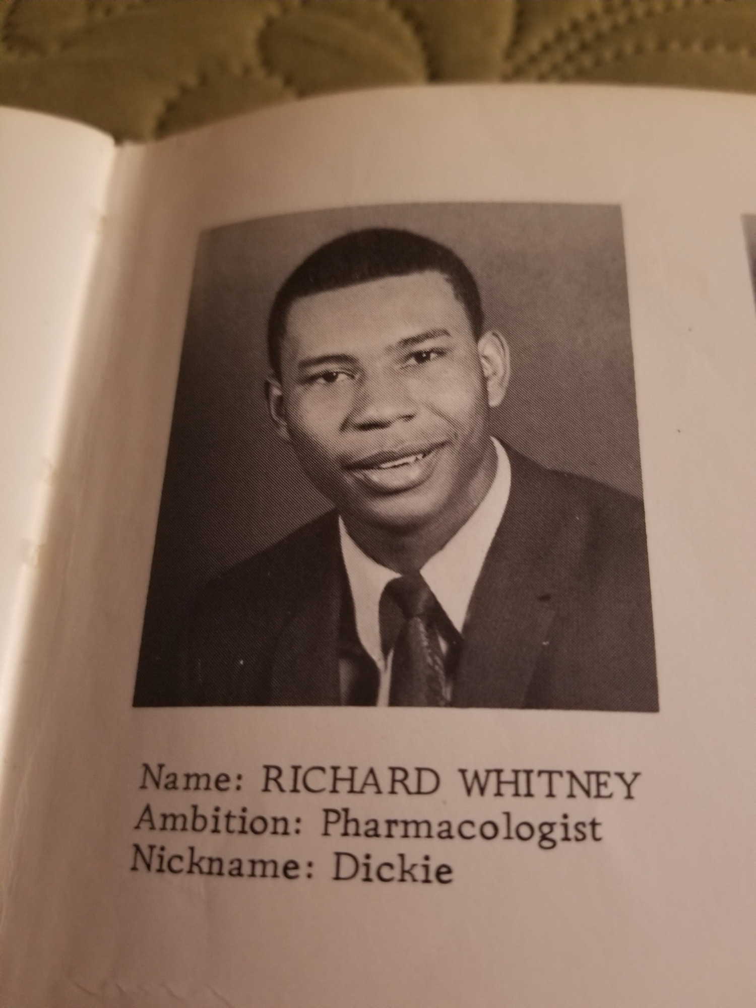 Young Richard Whitney in a formal portrait